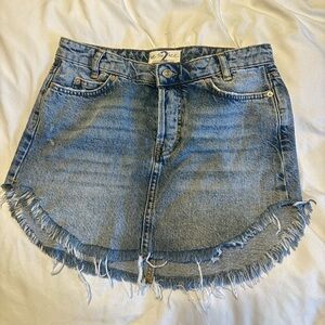 Free people denim skirt
